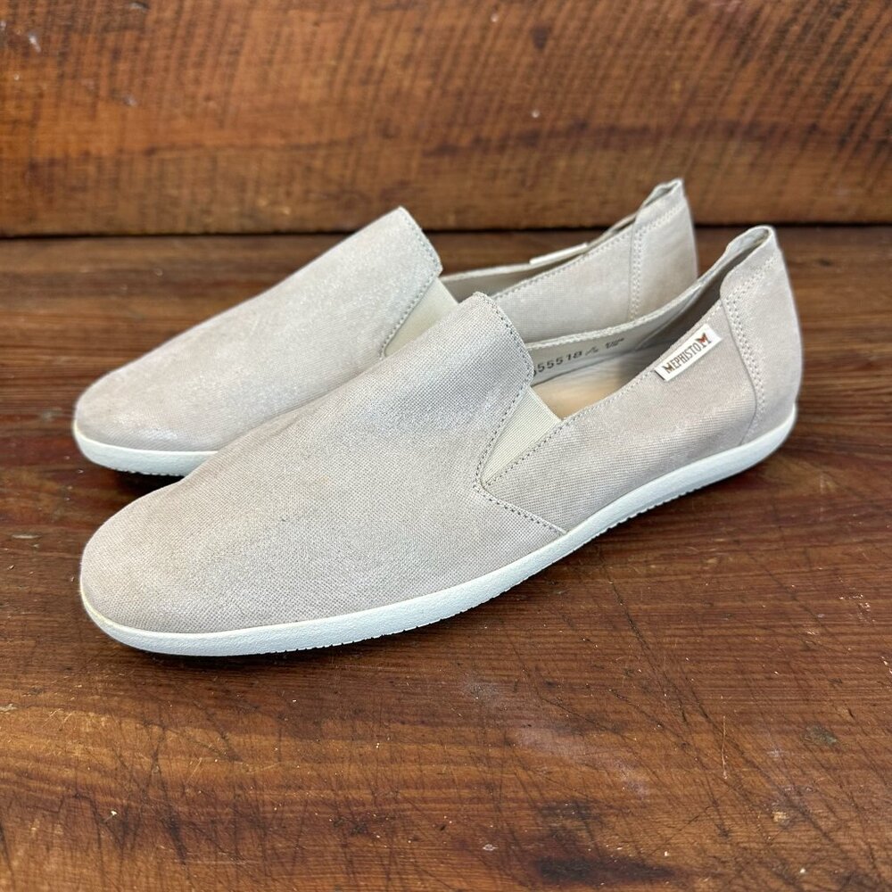 Mephisto Korie Light Taupe Leather Slip-On Shoe 7.5